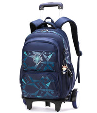 Thumbnail for mochilas escolares con ruedas para niños uruguay azul