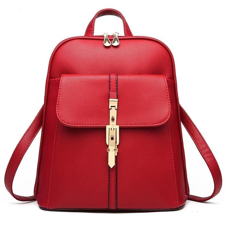 mochila bolso mujer casual rojo