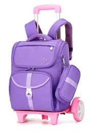 Thumbnail for mochilas con ruedas para niños de primaria morado