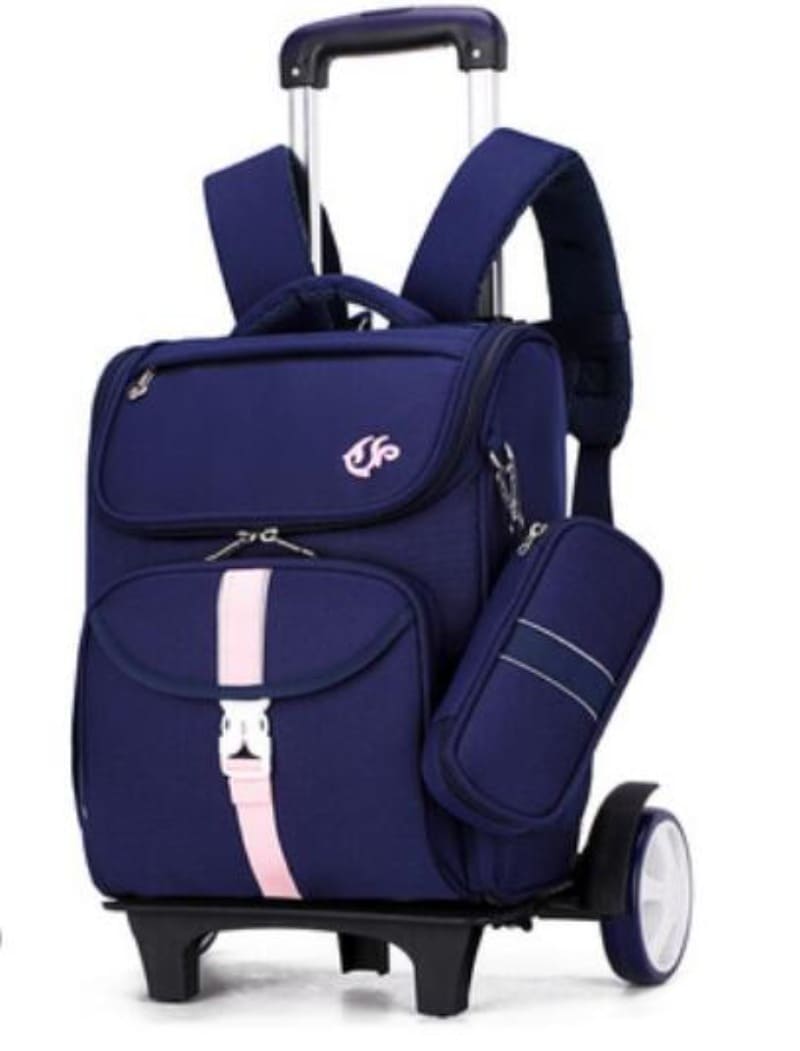 mochilas con ruedas para niños de primaria azul