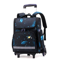 Thumbnail for mochilas con ruedas para niños baratas negro con azul