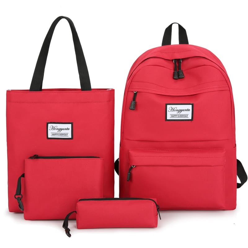 mochilas instituto mujer rojo