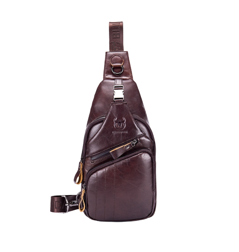 mochila bandolera bolso marrón