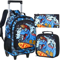 Thumbnail for mochila para niños de preescolar con ruedas azul