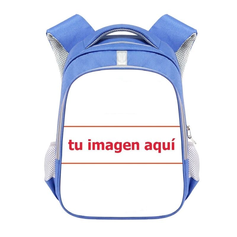 mochilas guarderia con nombre azul