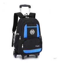 Thumbnail for mochilas de niños con ruedas negras azul